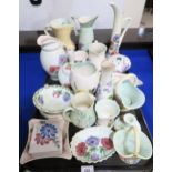 A collection of E Radford hand painted pottery mainly decorated with anemones Condition Report:No