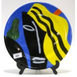 Bruce Mclean - Passed the Tangerine Test plate, designed for the National Art Collection Fund and