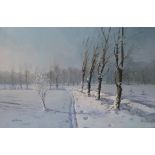 ANTONELLE Winter landscape, signed, oil on canvas,60 x 90cm  Condition Report:Available upon