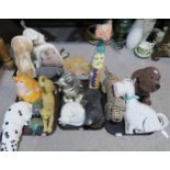 Assorted animal door stops and animal figures Condition Report:No condition report available.