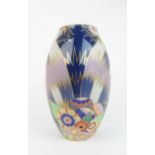 A CARLTON WARE FLORAL COMETS VASE 26cm high Condition Report:Rubbing to gilt on top rim, light