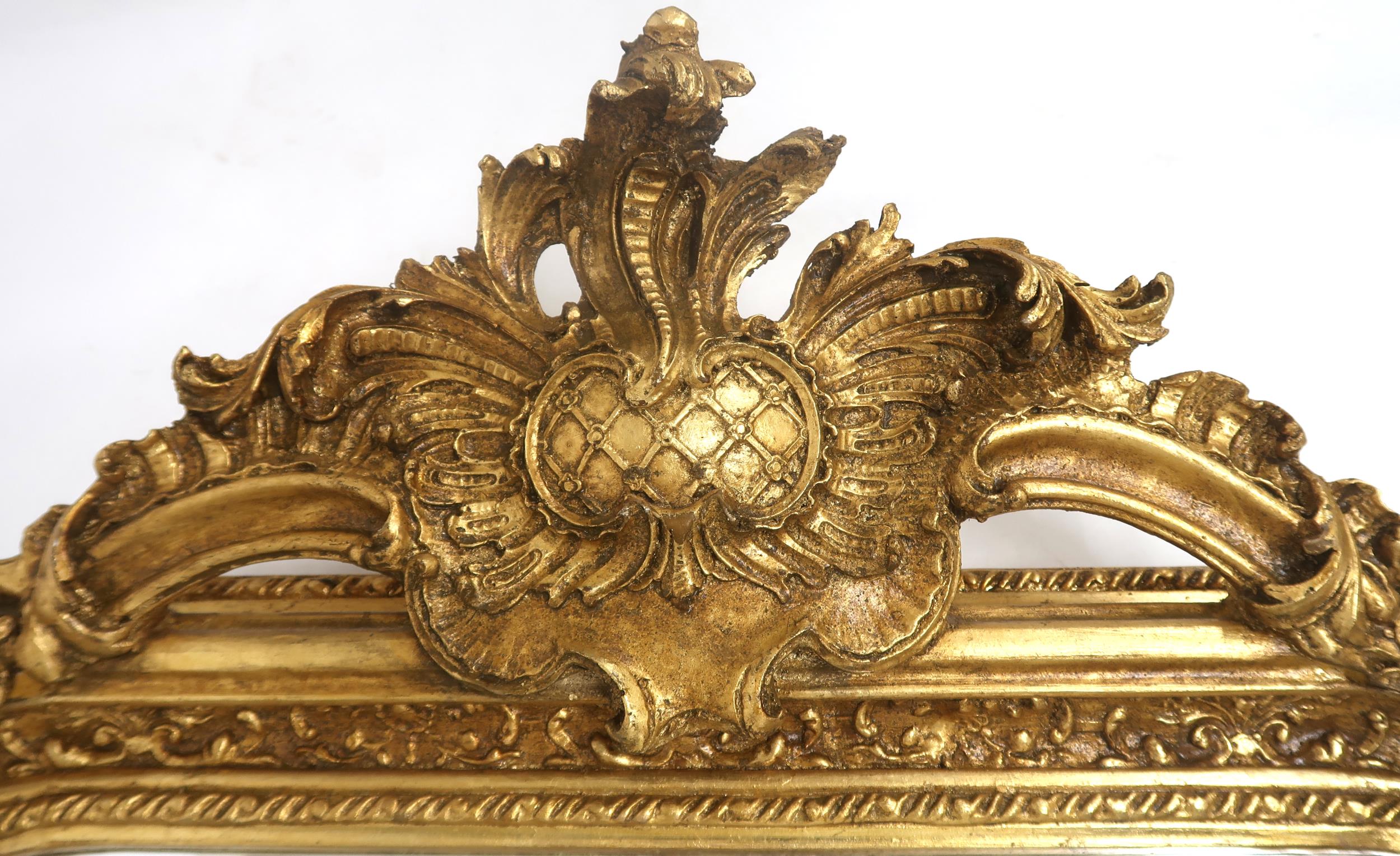 A 20TH CENTURY GILT FRAMED LOUIS PHILIPPE STYLE WALL MIRROR with scrolled foliate and fruit - Image 3 of 11