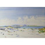 MARY HOLDEN BIRD (SCOTTISH 1900-1978) ISLE OF SKYE FROM MORAR Watercolour, signed lower left, 42 x