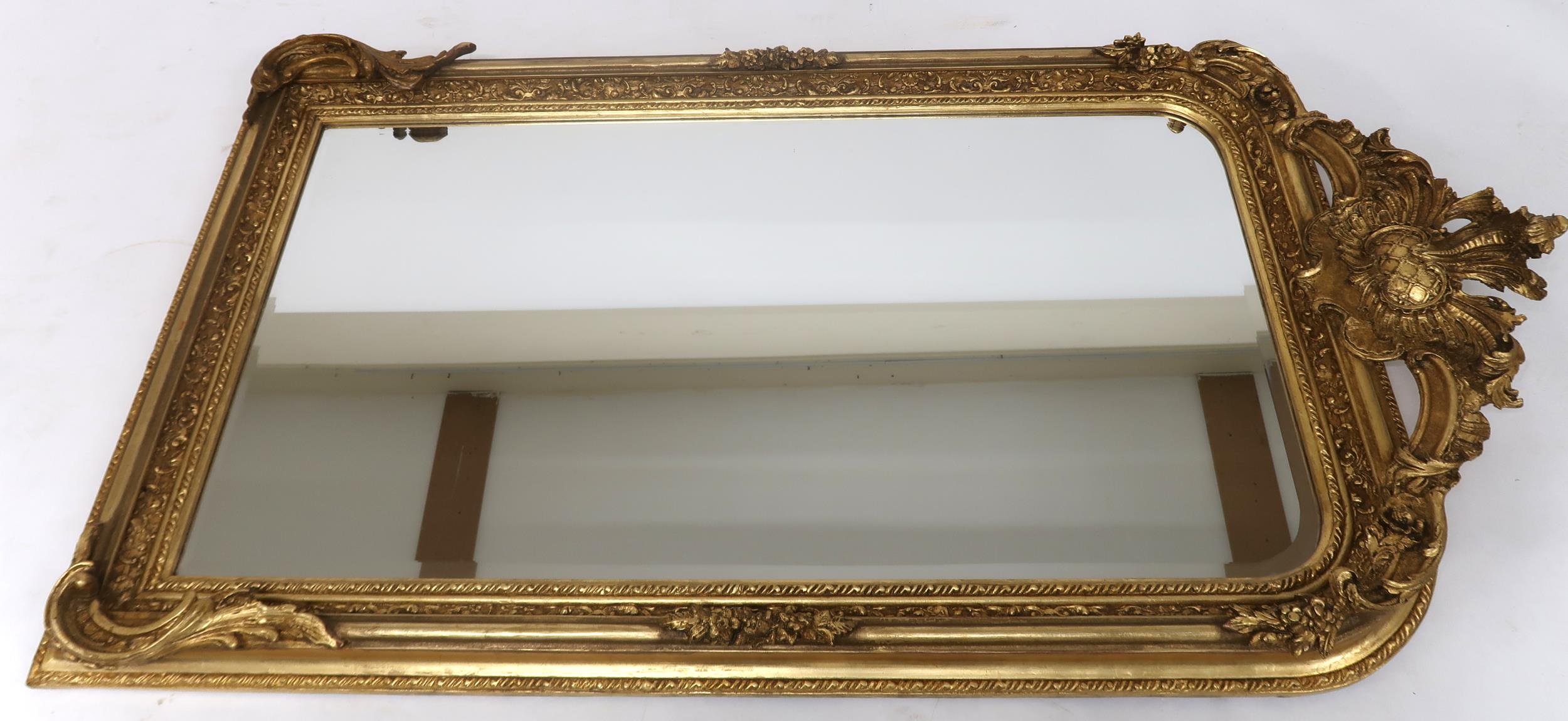 A 20TH CENTURY GILT FRAMED LOUIS PHILIPPE STYLE WALL MIRROR with scrolled foliate and fruit - Image 5 of 11