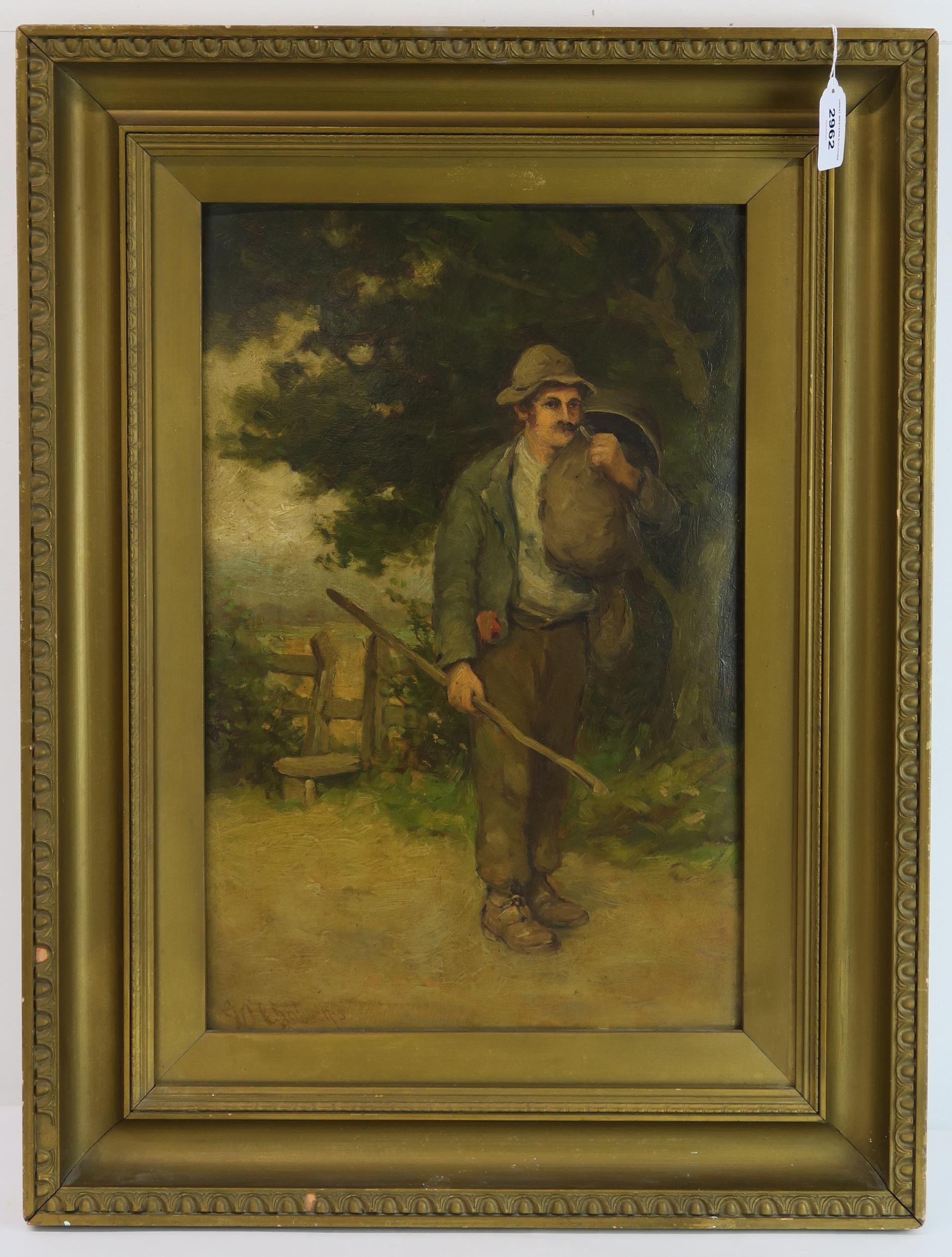 * CHALMERS  LONG DAY AT WORK  Oil on board, signed lower left, 45 x 29cm (17.75 x 11.5") Condition - Image 2 of 4