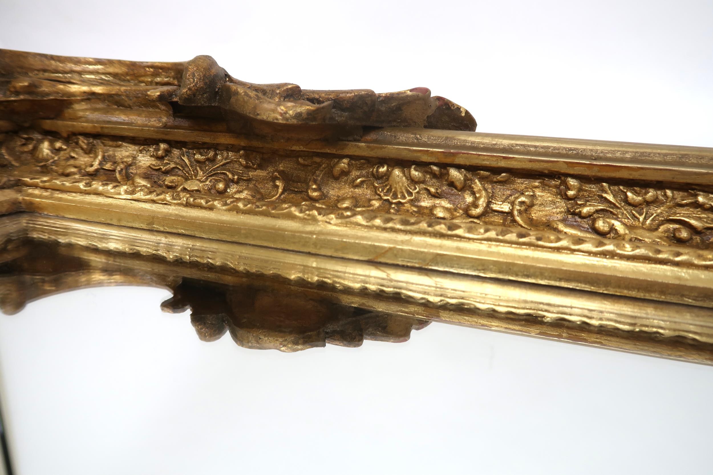 A 20TH CENTURY GILT FRAMED LOUIS PHILIPPE STYLE WALL MIRROR with scrolled foliate and fruit - Image 7 of 11