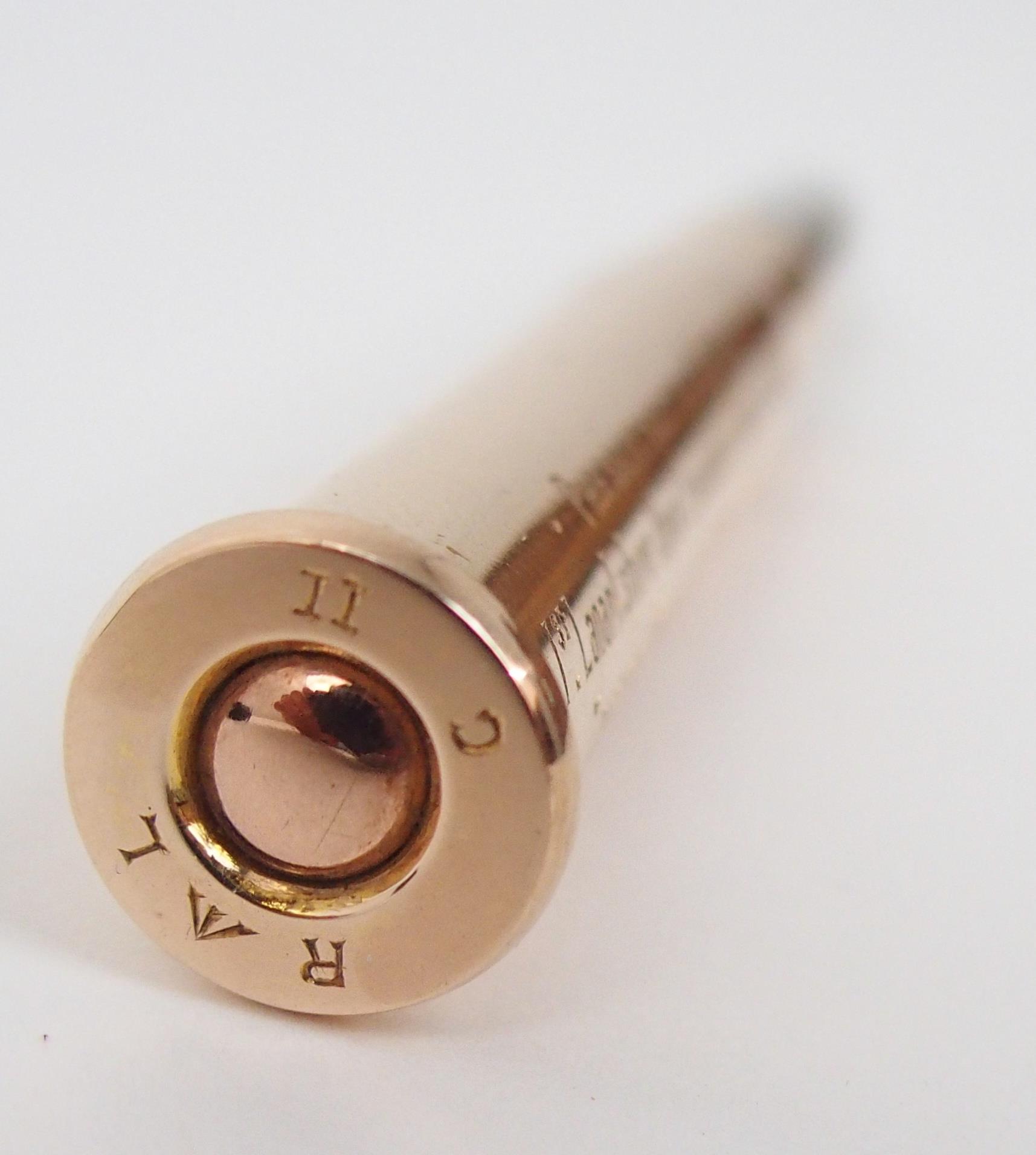 A "GOLDEN BULLET" With white metal bullet tip and yellow metal body, hand-engraved Presented to B. - Image 3 of 5