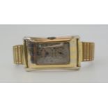 A VINTAGE ROLEX BRANCARD TIGER STRIPE The yellow and white gold, striped slightly fluted case is