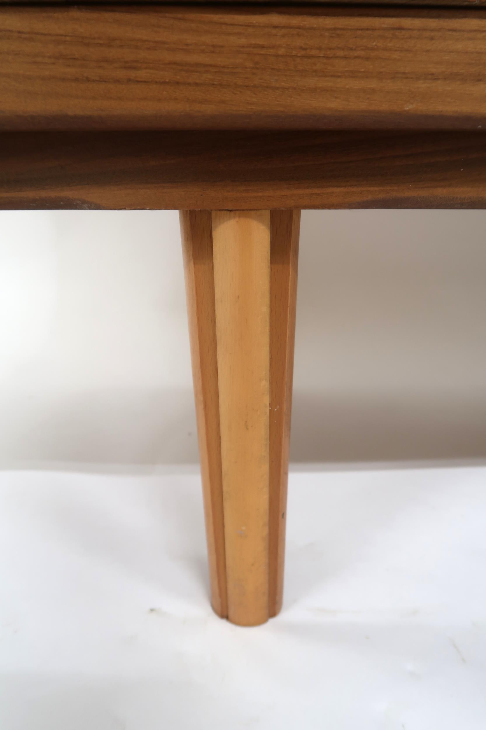 A MID 20TH CENTURY TEAK SIDEBOARD with three long central drawers flanked by cabinet doors with - Image 5 of 12