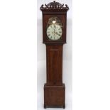 A 19TH CENTURY MAHOGANY CASED JN CAMERON KILMARNOCK LONGCASE CLOCK with white painted dial bearing