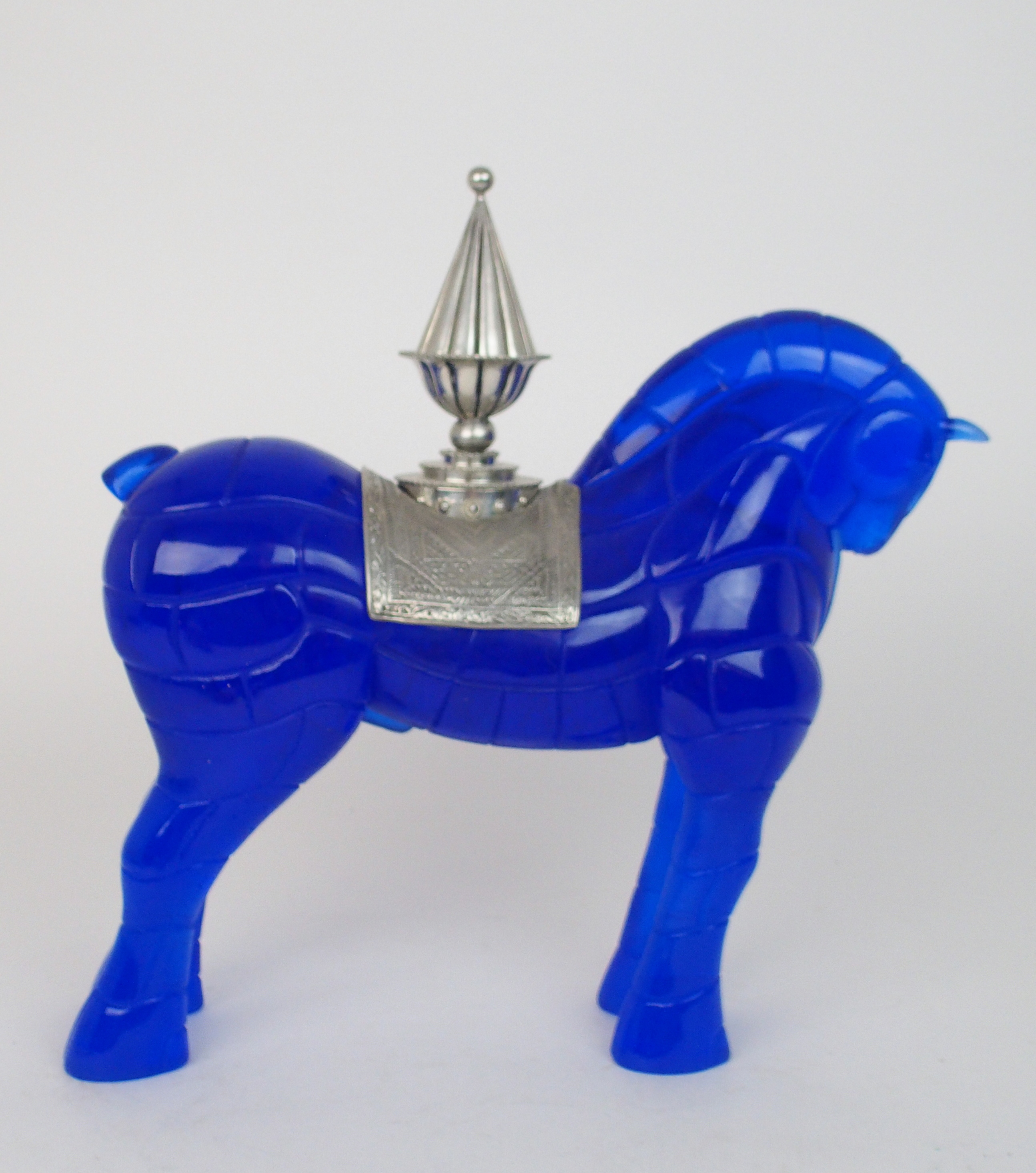 A LIMITED EDITION DAUM MODEL OF A HORSE 'CHEVAL PORTEUR DE FEU' designed by Hilton McConnico, no - Image 2 of 7