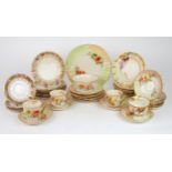 A COLLECTION OF NAUTILUS PORCELAIN mainly poppy decorated including nine plates, ten saucers,