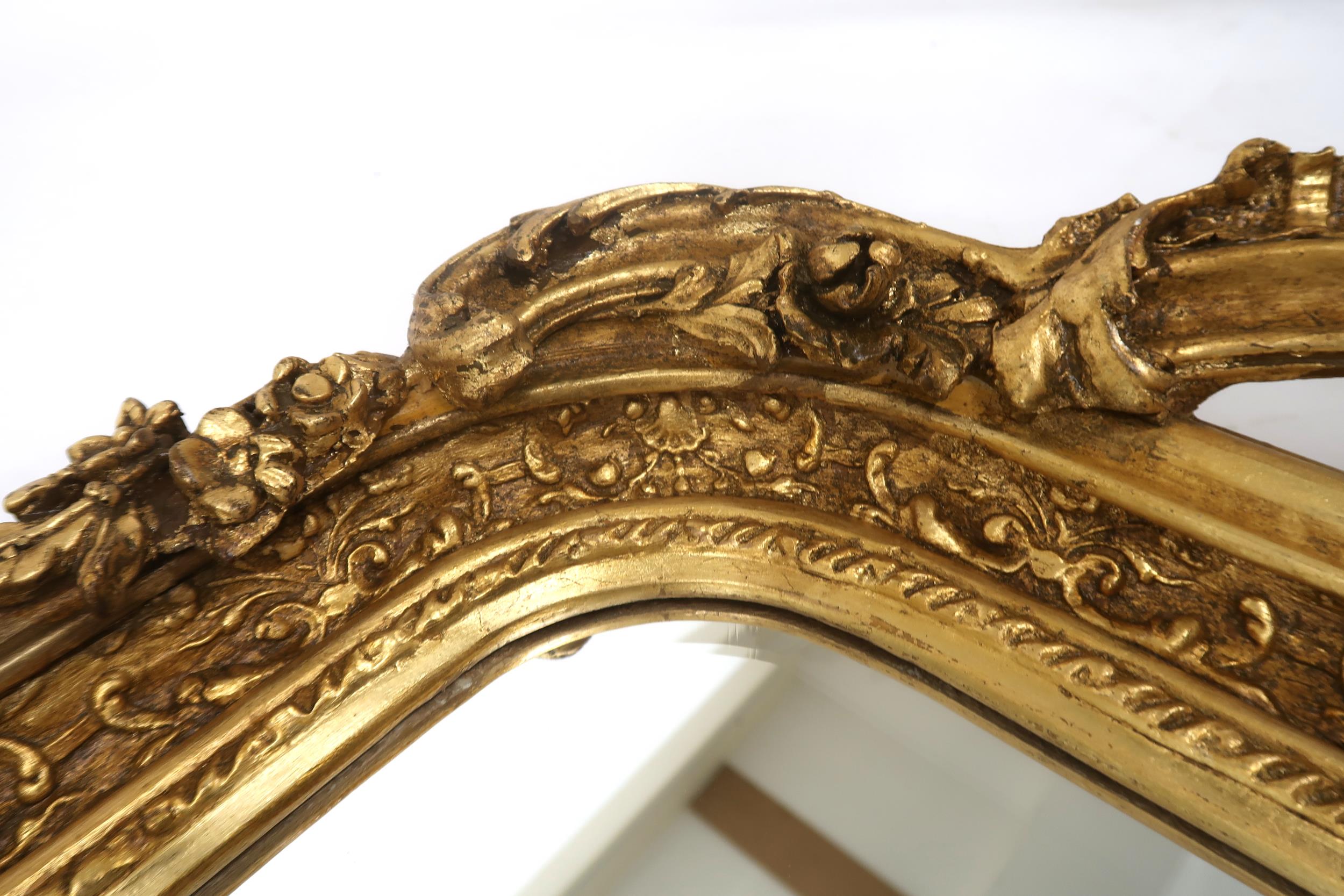 A 20TH CENTURY GILT FRAMED LOUIS PHILIPPE STYLE WALL MIRROR with scrolled foliate and fruit - Image 9 of 11