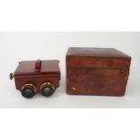 A MAHOGANY AND BRASS ACHROMATIC STEREOSCOPE SLIDE VIEWER BY SMITH, BECK & BECK OF 6 COLEMAN St.,