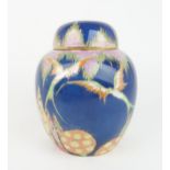 A CARLTON WARE FANTASIA PATTERN GINGER JAR AND COVER pattern no. 3400, 18.5cm high Condition