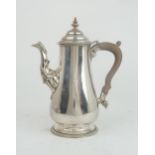 A GEORGE VI SILVER COFFEE POT by Boodle & Dunthorne, London 1939, in the George II style, of