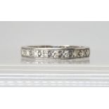 A FULL DIAMOND ETERNITY RING set with estimated approx 0.42cts of brilliant cut diamonds, finger