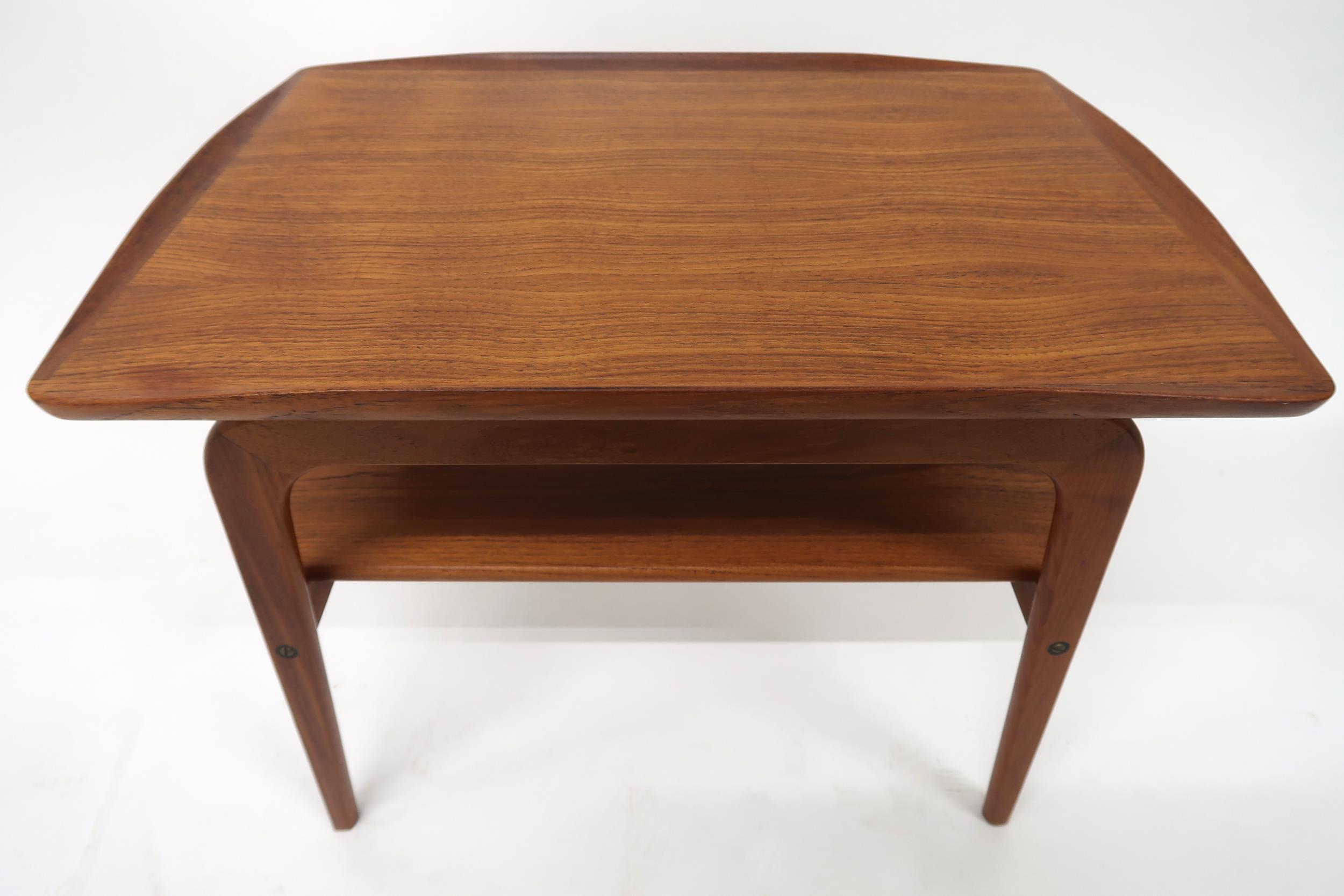 A MID 20TH CENTURY DANISH ARNE HOVMAND-OLSEN FOR MOGEN KOLD TWO TIER END TABLE rectangular top - Image 9 of 9