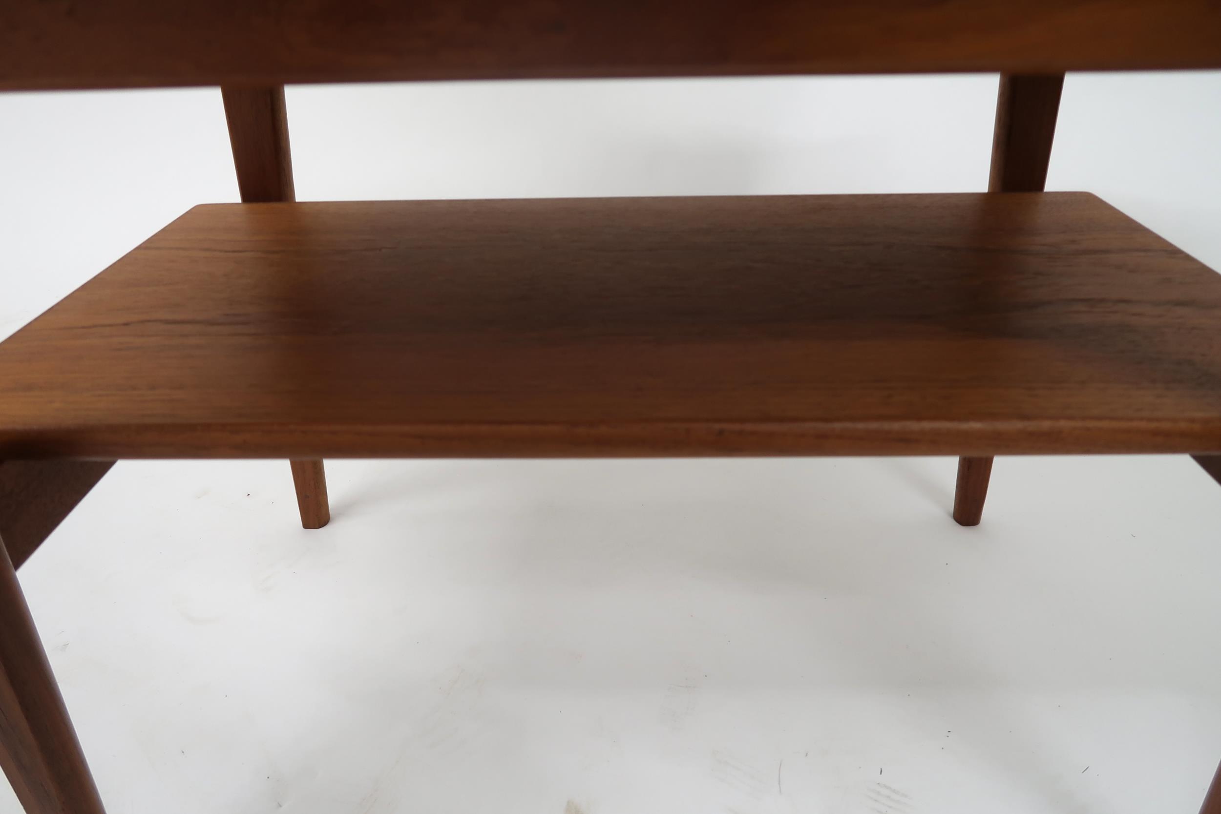 A MID 20TH CENTURY DANISH ARNE HOVMAND-OLSEN FOR MOGEN KOLD TWO TIER END TABLE rectangular top - Image 8 of 9