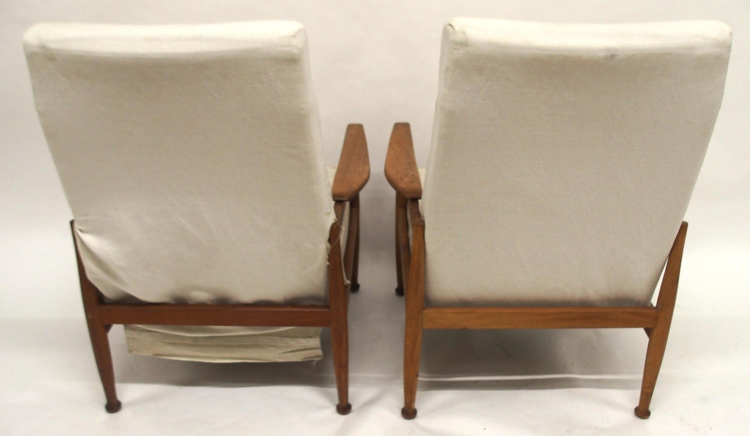 A PAIR OF GEORGE FEJER AND ERIC PAMPHILON FOR GUY ROGERS "MANHATTAN" RECLINING ARMCHAIRS with - Image 3 of 7