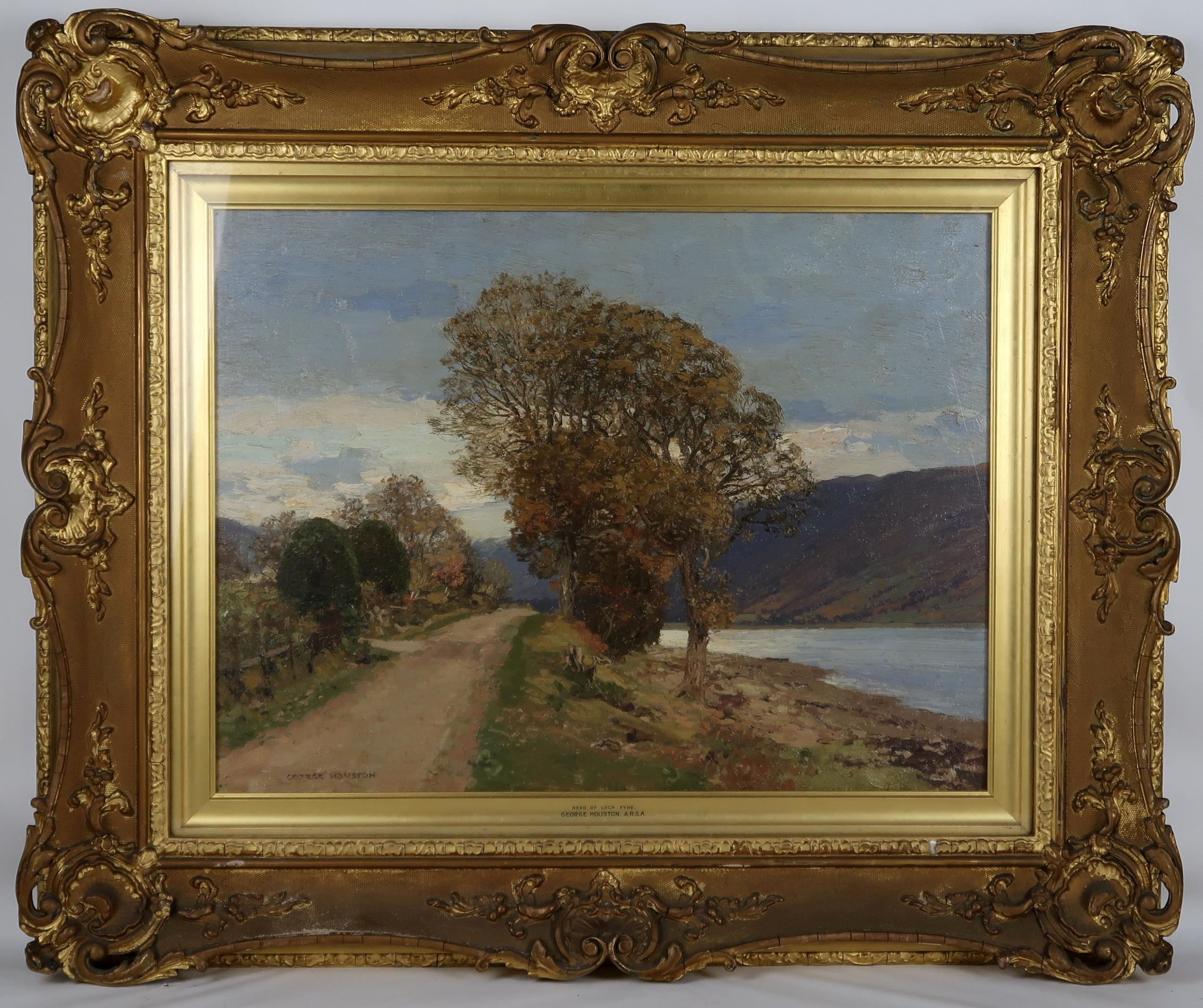 GEORGE HOUSTON RSA RSW (SCOTTISH 1869-1947) HEAD OF LOCH FYNE Oil on canvas, signed lower left, 45 x - Image 2 of 6