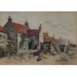 H.H.URQUHART East Coast village, signed, watercolour, 24 x 34cm and BUCK St.Bees Priory, colour