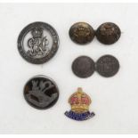 A silver and tortoiseshell "Newfoundland" brooch, coin brooch constructed from two Spanish Alfonso