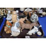 A Beswick donkey and foal, a Royal Copenhagen duck and assorted other animal figures Condition