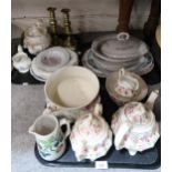 Assorted Victorian teawares, chamber pot, plates etc Condition Report:No condition report