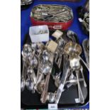 A collection of silver and EPNS including a silver inkwell, Birmingham, silver plated Silea cheese