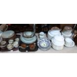 Highland Stoneware dinner wares, Noritake Goldlane dinner service and studio pottery dessert service