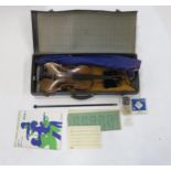 A two piece back violin 35.5cm together with a baton Condition Report:Available upon request