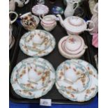 Three Star China Paragon trio's, A Paragon Batchelors teaset and three Royal Crown derby pieces