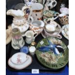 A Turn porcelain vase, a miniature French sauce tureen, a hard paste porcelain jug and other