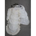 A collection of linen night dresses, hoop skirts and underskirts etc Condition Report:No condition