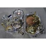 A large collection of EPNS including an ornate twin handled serving tray, tea services, hotelware,