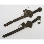 Two Chinese Qing Dynasty coin swords, each approx. 38.5cm in length (2) Condition Report:Available