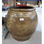 A large Chinese waterpot/planter decorated with a dragon Condition Report:Available upon request
