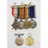 A WW1 Royal Navy medal group awarded to J.9044 Petty Officer R.N. Woolmore of H.M.S Vindictive,