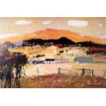 HAMISH MACDONALD (SCOTTISH 1935-2008) FARM GATE, ARRAN Print multiple, signed lower right,