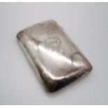 A George V silver cigar case, by Snyder & Beddoes, Birmingham 1919, of shaped form with engraved