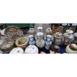 A collection of Chinese lamps, vases, bowls and stands etc Condition Report:Available upon request