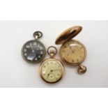A Zenith Military pocket watch, the dial stamped 30 Hour, Non Luminous, Mark V, CB 5722, movement