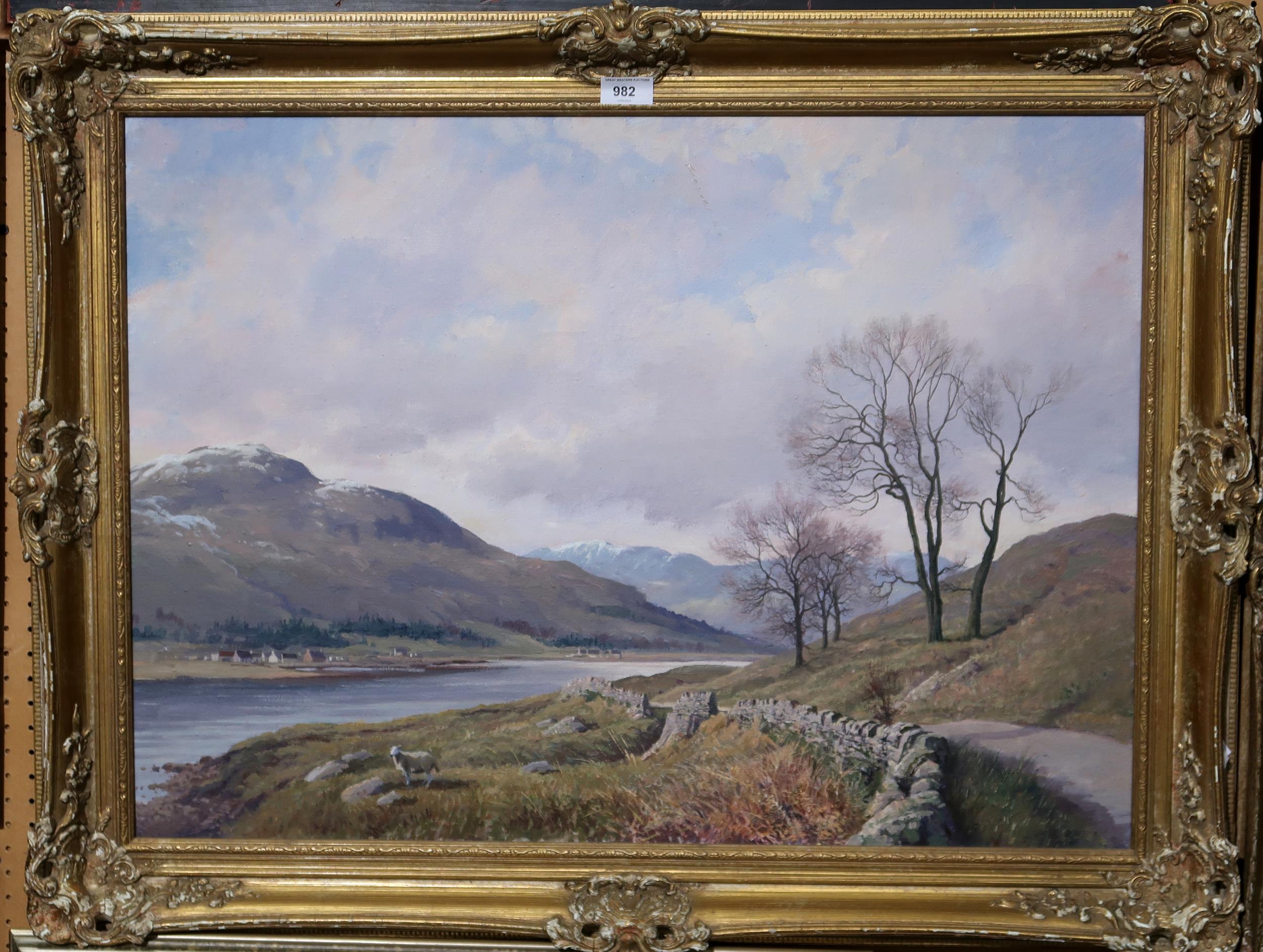 DONALD SHEARER Near Dornie, Ross shire, signed, oilon canvas, 55 x 75cm Condition Report:Available - Image 2 of 2