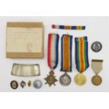 A WW1 British War Medal, Victory Medal and 1914-15 Star group awarded to M2-048970 A. Sjt. J.