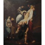 ITALIAN SCHOOL Descent from the cross, oil on canvas, 91 x 79cm Condition Report:Available upon