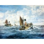 JAMES C. BURNIE (IRISH 20th CENTURY) BOATS Print multiple, signed lower right, numbered 154/500,