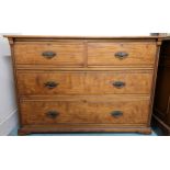 A 20th century oak two over two chest of drawers, 78cm high x 102cm wide x 50cm deep Condition