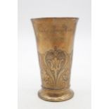 An Art Nouveau silver beaker, by Goldsmiths & Silversmiths Company Ltd, London 1900, with engraved