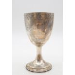 A Victorian silver goblet, by Goldsmiths Alliance Ltd, London 1867, with engraved floral